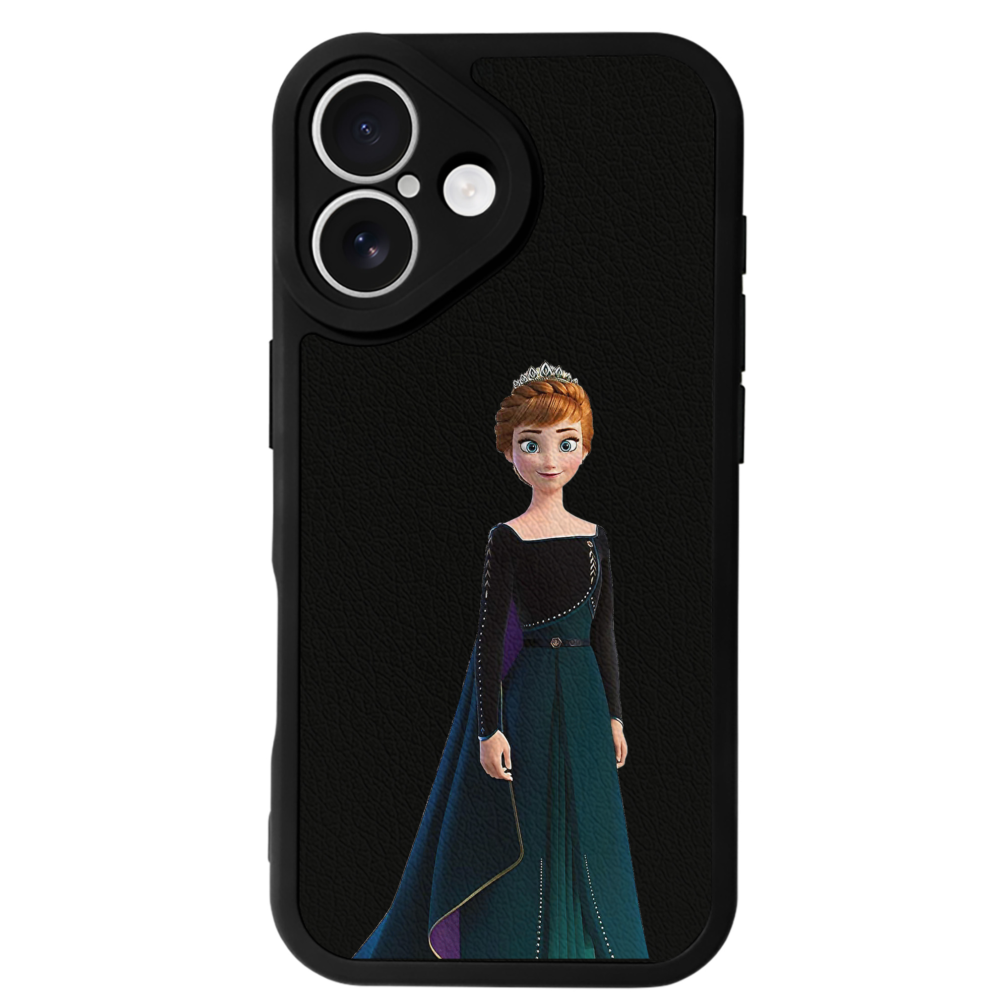 （画像用） アナと雪の女王 アンナ エルサ Frozen Anna Elsa 【iPhone 16シリーズ対応】シリコンスマホケース（レザー調） 材質：シリコン